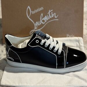 Christian Louboutin Glossy Black Men's Sneakers